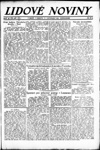 Lidov noviny z 11.11.1922, edice 2, strana 1