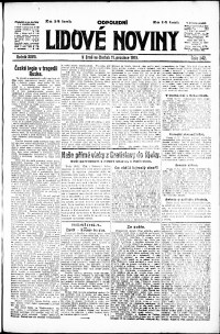 Lidov noviny z 11.12.1919, edice 2, strana 1