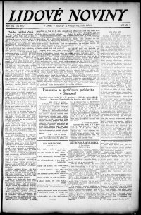 Lidov noviny z 11.12.1921, edice 1, strana 1