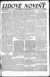 Lidov noviny z 11.12.1922, edice 1, strana 1