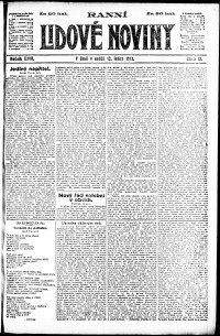 Lidov noviny z 12.1.1919, edice 1, strana 1