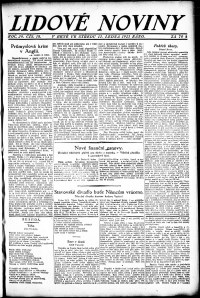 Lidov noviny z 12.1.1921, edice 1, strana 1
