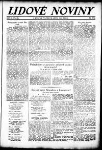 Lidov noviny z 12.1.1922, edice 1, strana 1