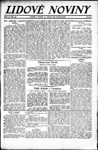 Lidov noviny z 12.1.1923, edice 2, strana 1