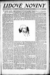 Lidov noviny z 12.2.1921, edice 1, strana 1