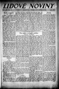 Lidov noviny z 12.2.1921, edice 2, strana 1