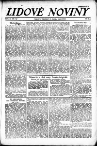 Lidov noviny z 12.2.1923, edice 2, strana 1