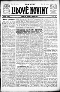 Lidov noviny z 12.3.1919, edice 1, strana 1