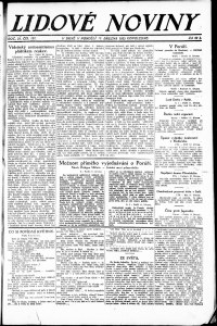 Lidov noviny z 12.3.1923, edice 2, strana 1