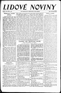 Lidov noviny z 12.3.1924, edice 1, strana 1