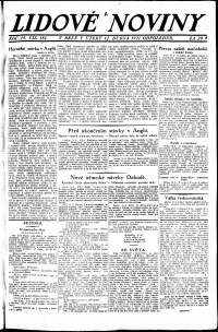 Lidov noviny z 12.4.1921, edice 1, strana 1