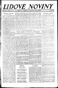 Lidov noviny z 12.4.1921, edice 2, strana 1