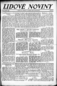 Lidov noviny z 12.4.1922, edice 2, strana 1