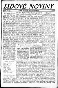 Lidov noviny z 12.4.1923, edice 1, strana 1