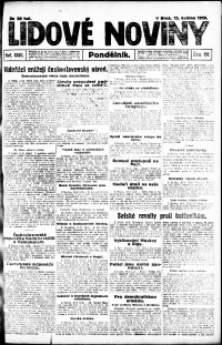 Lidov noviny z 12.5.1919, edice 1, strana 1