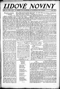 Lidov noviny z 12.5.1921, edice 3, strana 1