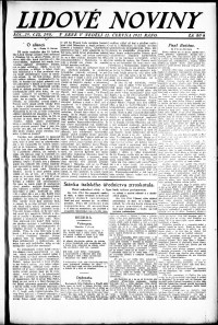 Lidov noviny z 12.6.1921, edice 1, strana 1