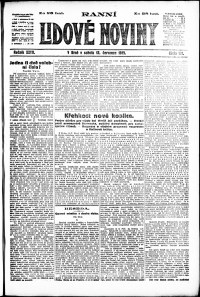 Lidov noviny z 12.7.1919, edice 1, strana 1