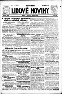 Lidov noviny z 12.7.1919, edice 2, strana 1