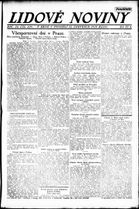 Lidov noviny z 12.7.1920, edice 1, strana 1