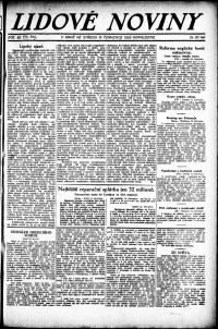 Lidov noviny z 12.7.1922, edice 2, strana 1