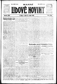Lidov noviny z 12.8.1919, edice 1, strana 1