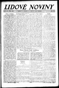 Lidov noviny z 12.8.1921, edice 1, strana 1