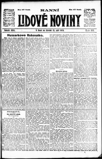 Lidov noviny z 12.9.1918, edice 1, strana 1