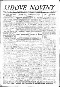 Lidov noviny z 12.9.1920, edice 1, strana 1