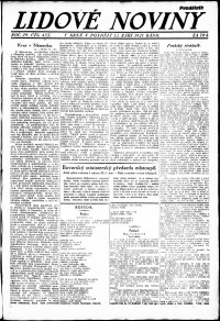 Lidov noviny z 12.9.1921, edice 1, strana 1