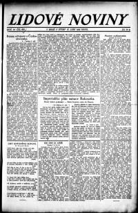 Lidov noviny z 12.9.1922, edice 1, strana 1