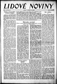 Lidov noviny z 12.9.1933, edice 1, strana 1