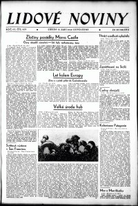 Lidov noviny z 12.9.1934, edice 2, strana 1
