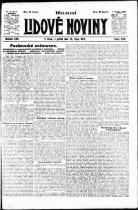 Lidov noviny z 12.10.1917, edice 1, strana 1