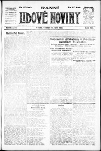 Lidov noviny z 12.10.1919, edice 1, strana 1