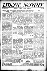 Lidov noviny z 12.10.1922, edice 1, strana 1