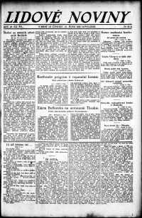 Lidov noviny z 12.10.1922, edice 2, strana 1