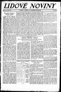 Lidov noviny z 12.11.1922, edice 1, strana 1