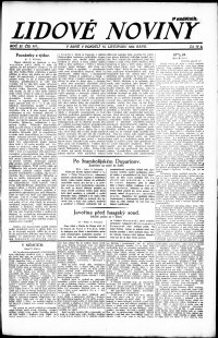 Lidov noviny z 12.11.1923, edice 1, strana 1