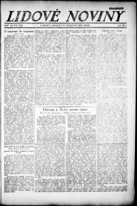 Lidov noviny z 12.12.1921, edice 1, strana 1
