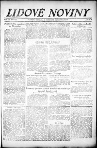 Lidov noviny z 12.12.1921, edice 2, strana 1