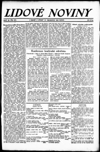Lidov noviny z 12.12.1922, edice 1, strana 1
