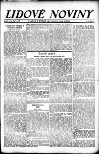 Lidov noviny z 13.1.1920, edice 1, strana 1
