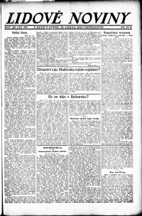 Lidov noviny z 13.1.1920, edice 2, strana 1