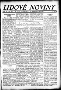 Lidov noviny z 13.1.1921, edice 1, strana 1
