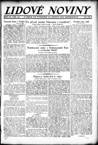 Lidov noviny z 13.1.1921, edice 3, strana 1