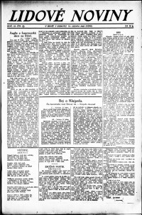 Lidov noviny z 13.1.1923, edice 1, strana 1
