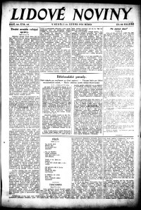 Lidov noviny z 13.1.1924, edice 1, strana 1