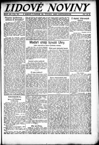 Lidov noviny z 13.2.1920, edice 2, strana 1