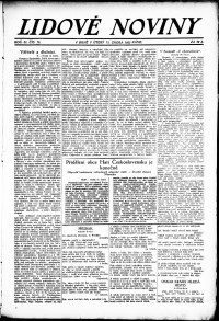 Lidov noviny z 13.2.1923, edice 1, strana 1